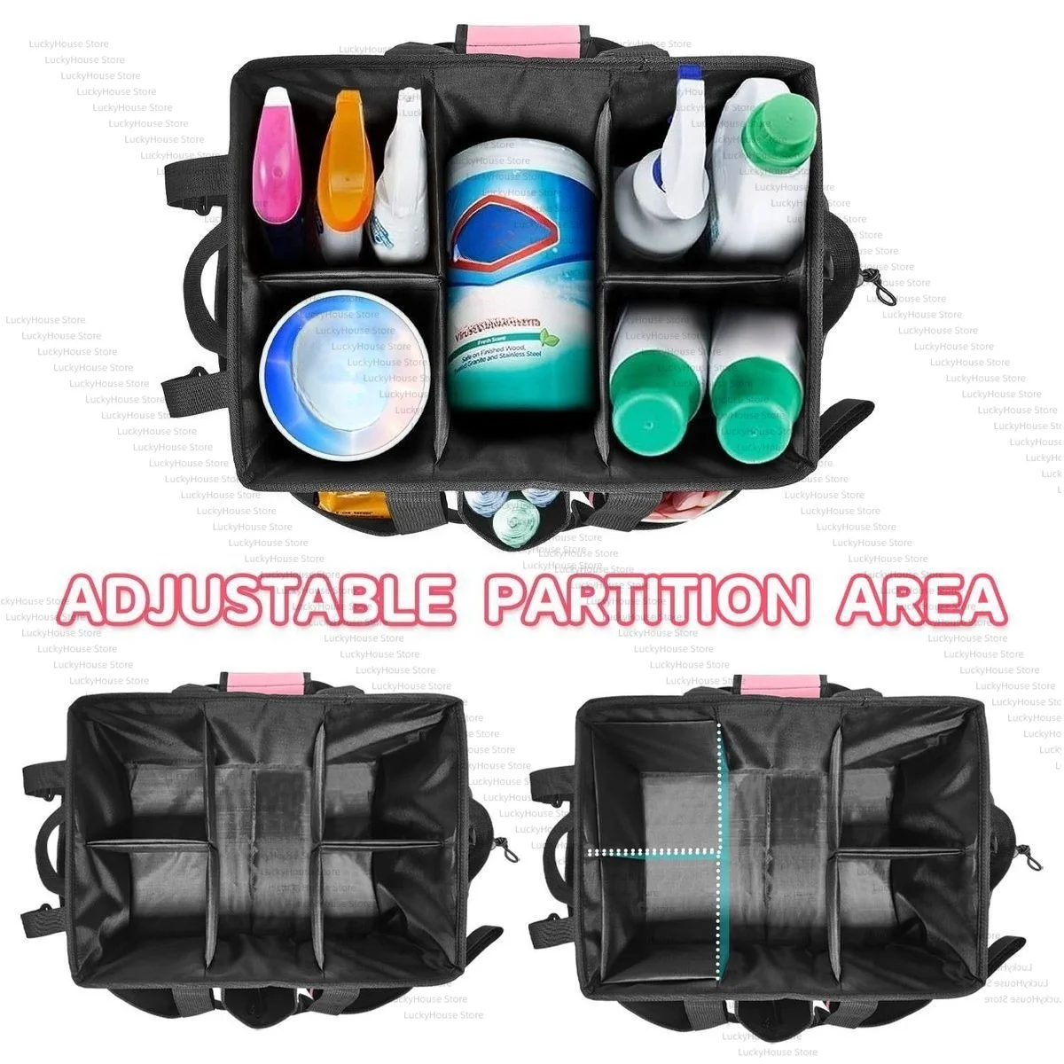 Cleaning Tool Storage Bag Crossbody Cleaning Backpack Handheld Organizer for Housework Car Wash Garden Painting