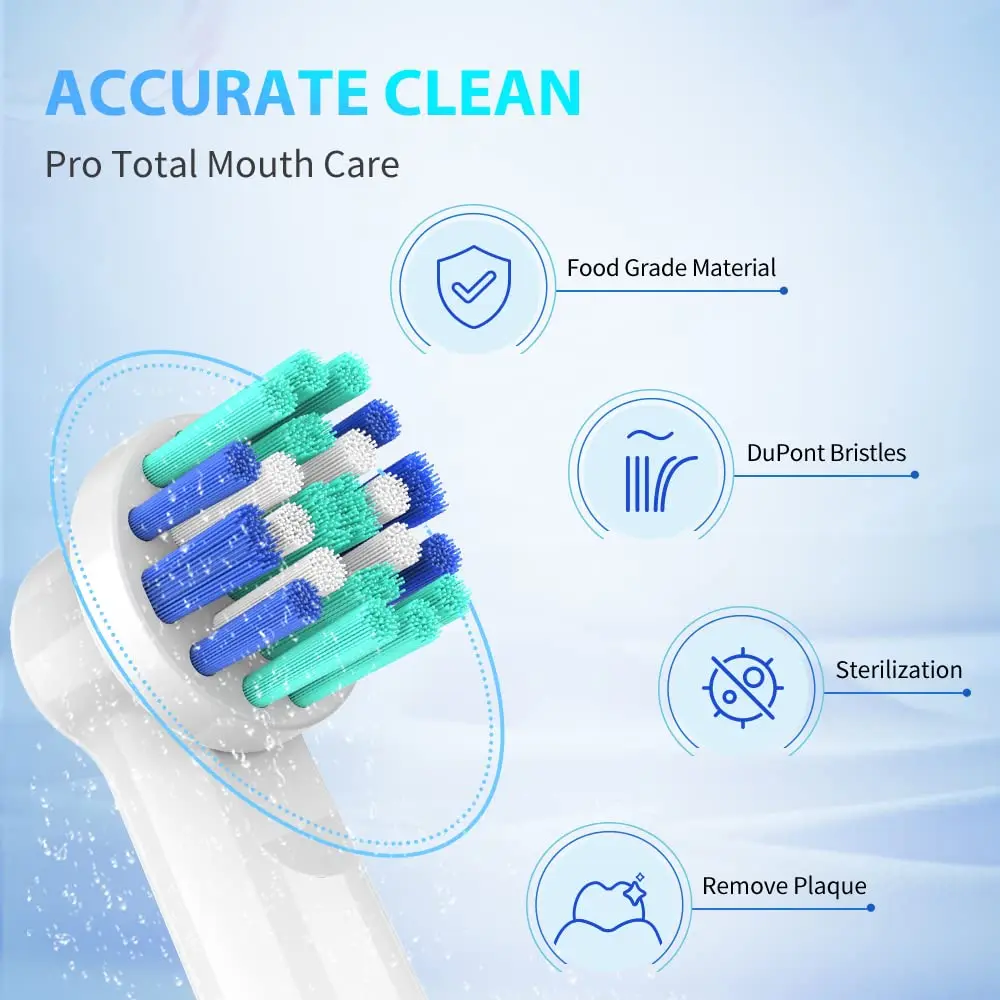 4 Pcs Replacement Electric Toothbrush Heads Professional Compatible for SB-17A Effectively Remove Plaque Teeth Cleaning