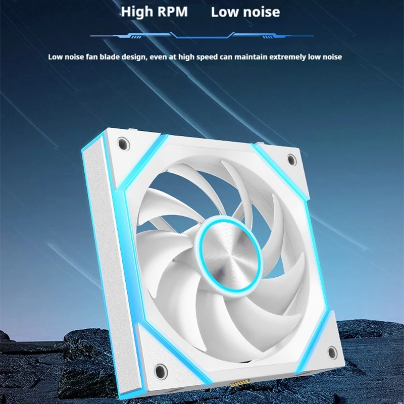GPARTNERS P1 3PCS ARGB PC fan 120mm Jungle Leopard Interstellar 12V PWM Computer Wireless splicing fan Anode aluminum sheet - view 4