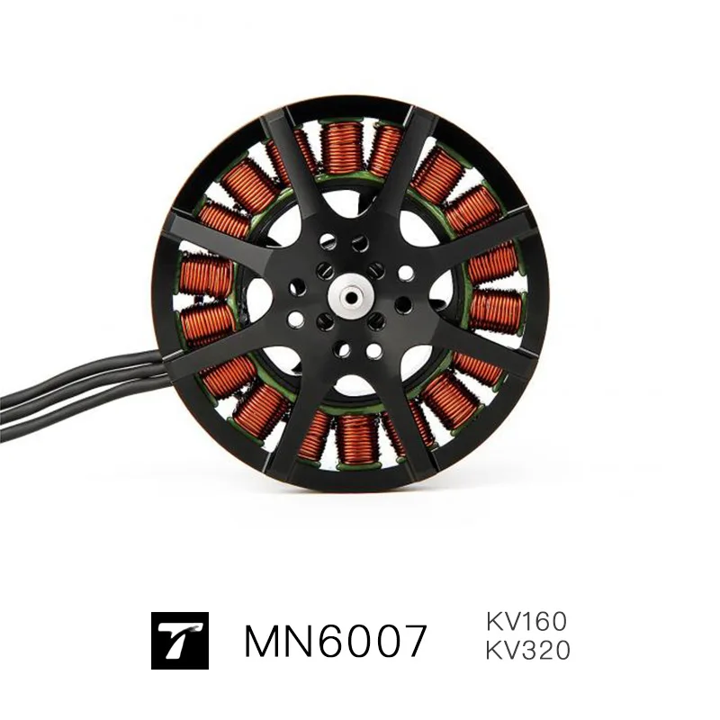 4Pcs T-MOTOR Tiger MN6007 brushless motor KV160 2kg single axis tension, long endurance of aerial photography UAV