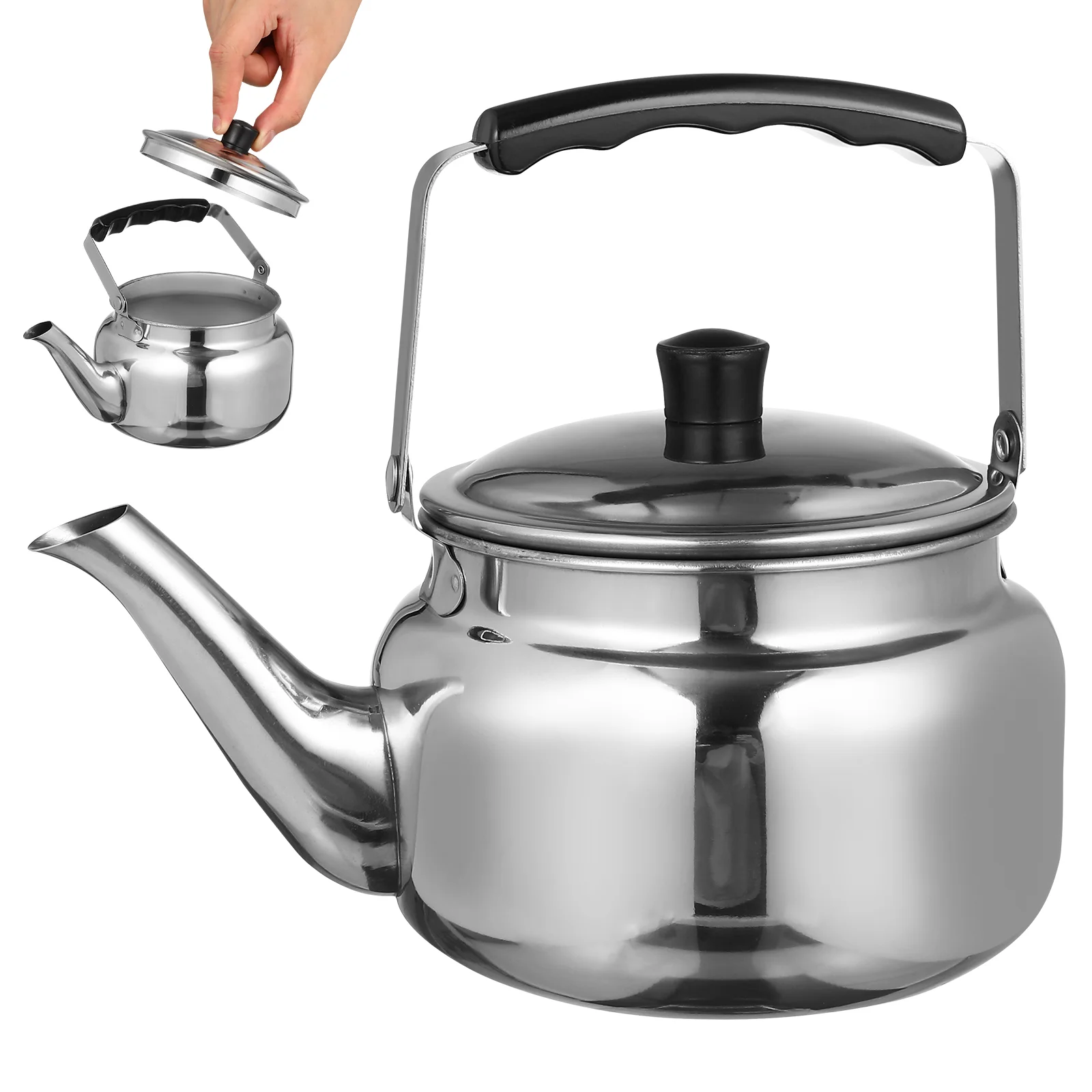 

Pot Handle Water Kettle Stainless Steel Tea Kettles with Electric Household Plastic Large Whistling Boiler Electrical