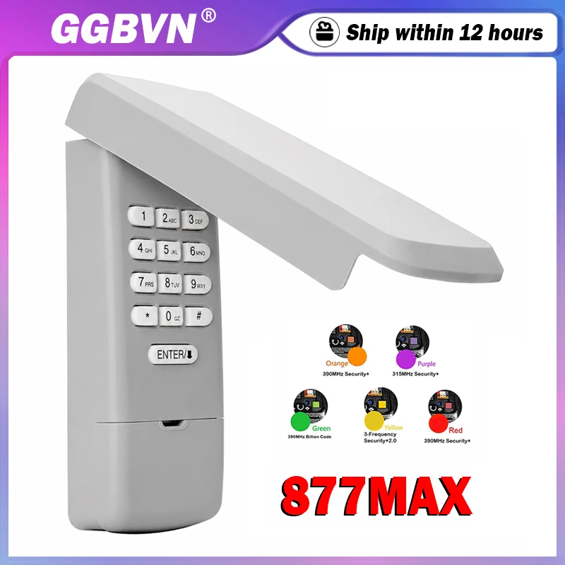 LiftMaster 877MAX Wireless Password Keypad Remote Control For LiftMaster 878MAX 877LM 976LM 977LM 376LM 387LM Garage Door Opener