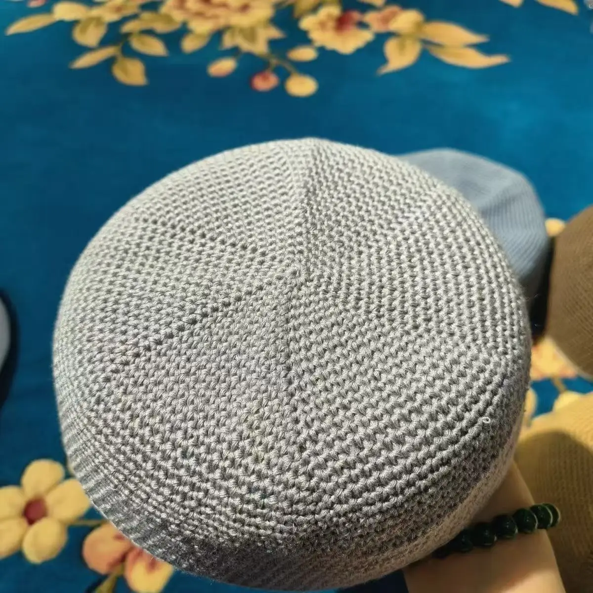 Muslim Caps For Men Clothing Skull Prayer Hat  Knitted Mesh Kufi Kippah Islamic Saudi Arabia Jewish Summer 0707