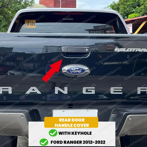 Крышка ручки задней двери, накладка замочной скважины без ключа для Ford Ranger 2012-2022 лет T6 T7 T8, матовый черный Wildtrak, аксессуары для стайлинга автомобилей