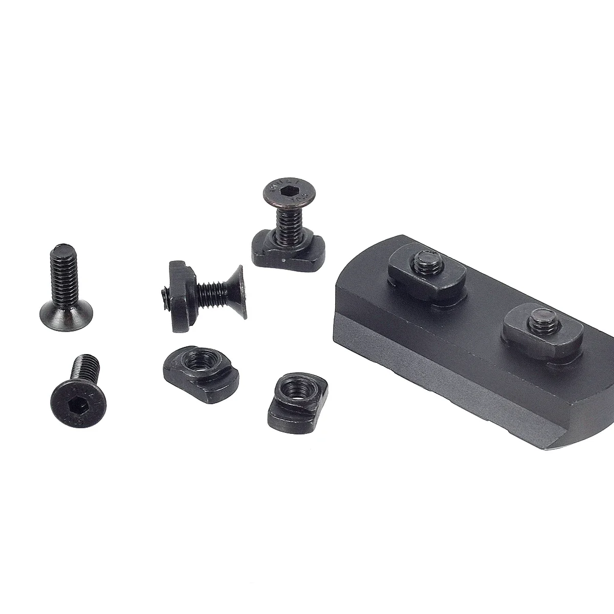 Juego de tornillos de M-LOK y tuercas de repuesto para Rifle MLOK Rail Airsoft, accesorios para pistola de caza, 10 unids/set