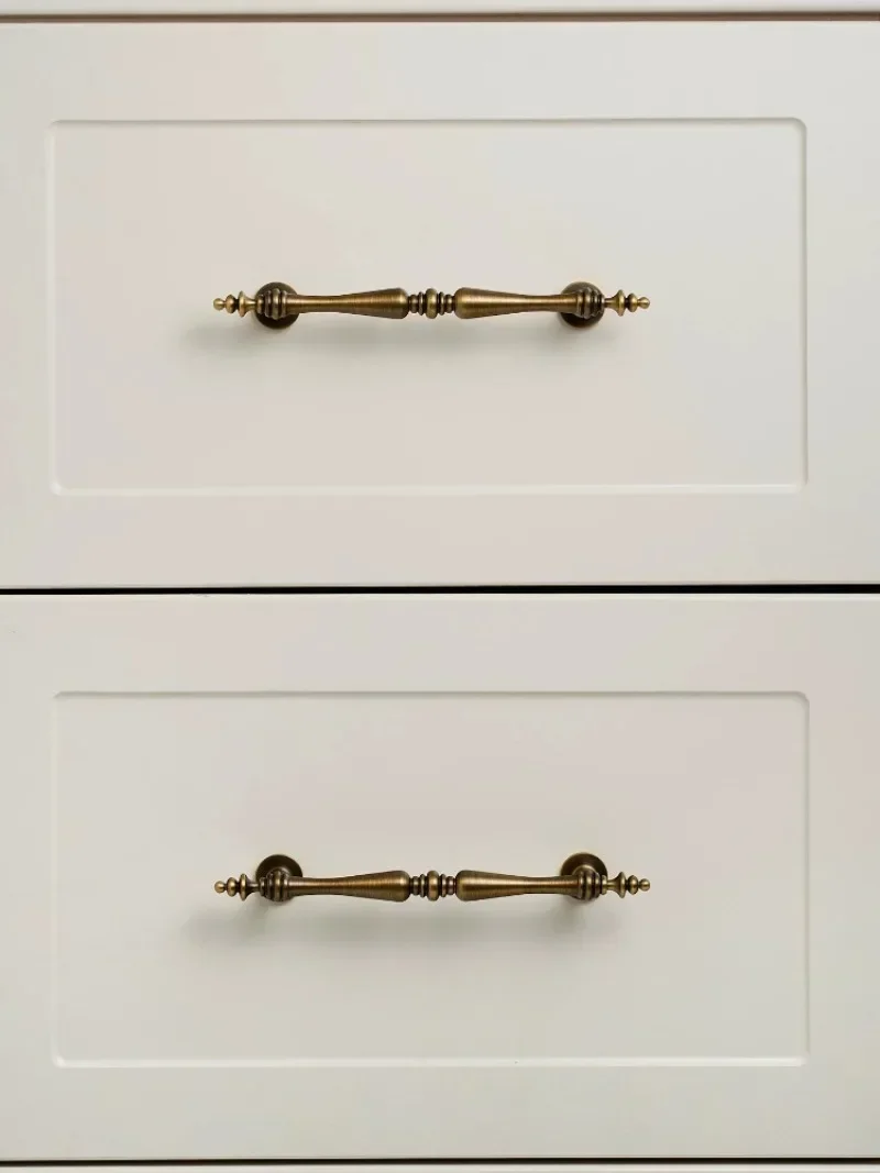 Antike Messing-Schrankknöpfe Türgriffe Retro-Schubladen- und Schrankgriffe Möbelgriffe für Küche und Zuhause im Vintage-Look – Detail 14