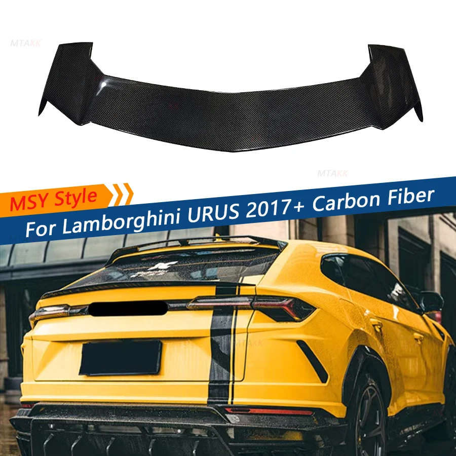 MSY Style Carbon Fiber Rear Spoiler Trunk Wing For Lamborghini URUS 2017+ Rear Trunk Wing Exter Accessories Body Kit Auto FRP