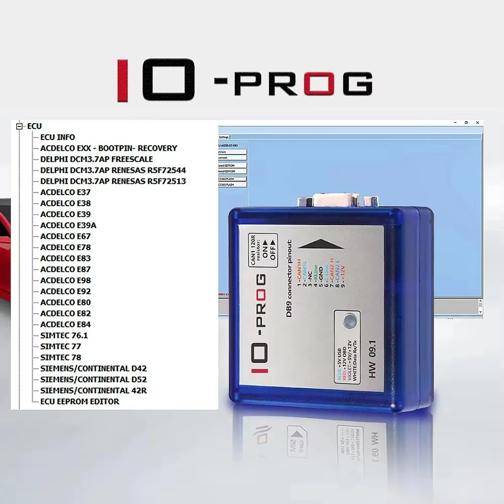 IO PROG Full Version PSA IO Terminal Original IOPROG New License Added for Ford Support BD9&OBD Reading ECU Programmer Tools