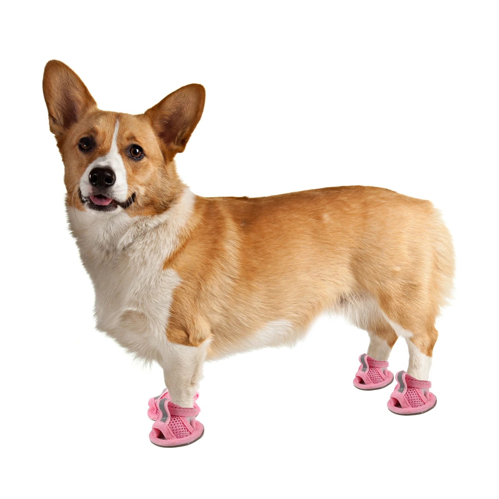 

4Pcs Pet Supplies Summer Mesh Dog Shoes Anti-Slip Sandals for Dogs Pink Size 2 Dog Shoes Pet Sandal Sandals for Dogs