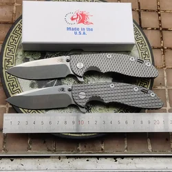 JUFULE 2024 Hinderer XM18 Titanium Handle Ceramic Bearing Mark 20CV Folding Knife Tactical Pocket Camping Hunt Outdoor EDC Tool