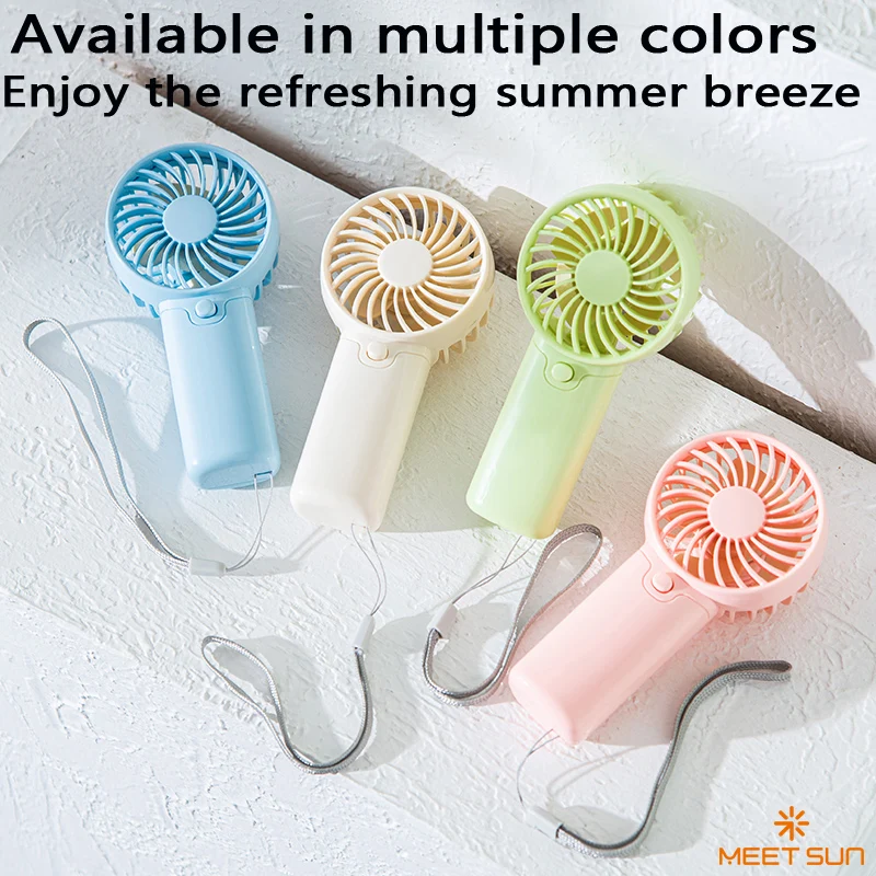 Mini Ventilador Portátil de Mano con Correa para Muñeca + Requiere Pilas AA + 1 Velocidad + Éxito de Ventas Transfronterizo