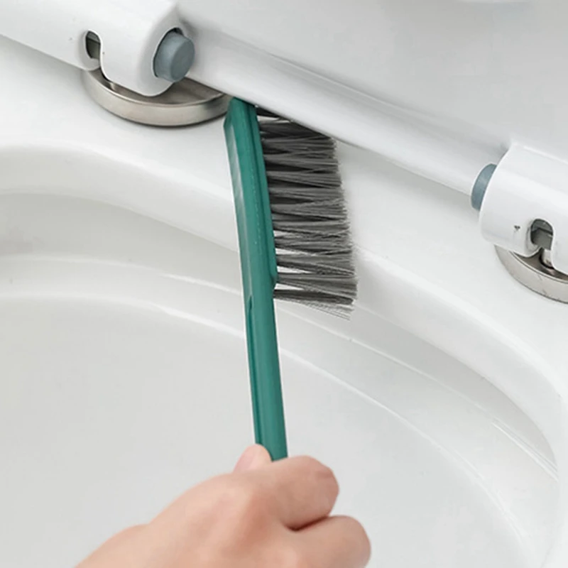 MAKE-Juego de escobilla de baño de silicona 4 en 1, escobilla de baño de silicona sin ángulo muerto, artefacto de limpieza, juego de lavado de inodoro