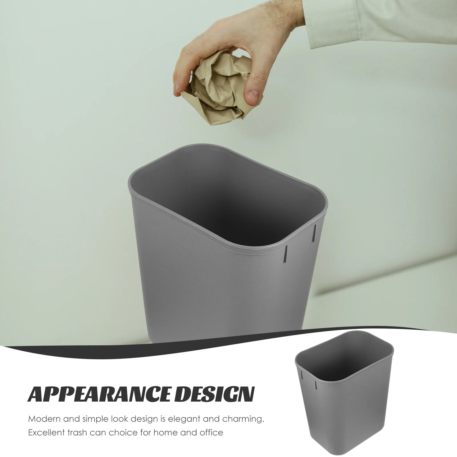 

Small ABS Plastic Trash Can Compact Waste Container for Home Office Bathroom Bedroom Use Trash Can Waste Bucket