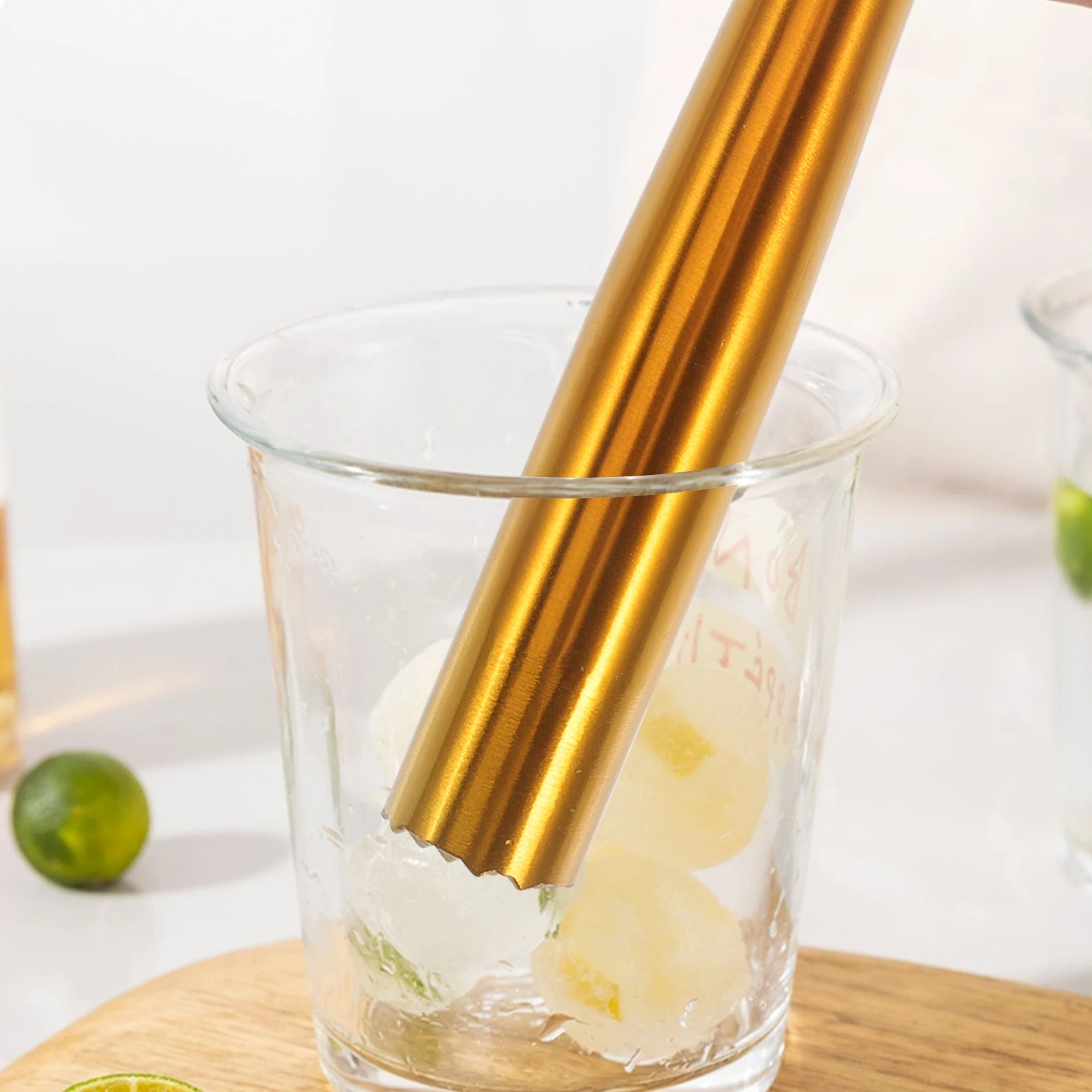 

Cocktail Muddler Stainless Steel Grinding Stick Lemon Press Stick Easy to Use Operate Bar Accessories for Home Bartender