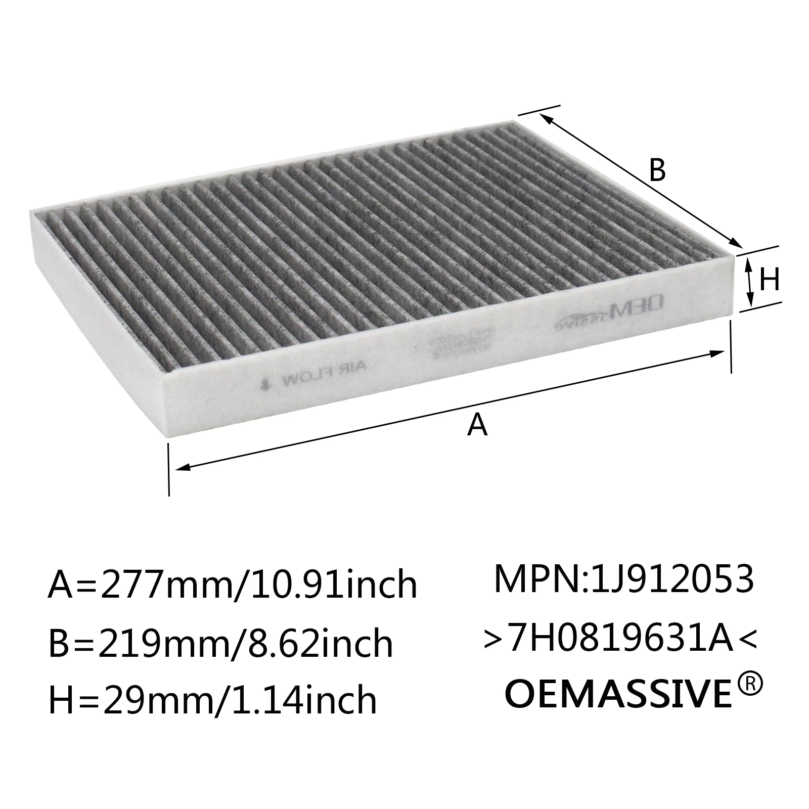 Car Interior Pollen Cabin Air Filter 7H0819631A JZW819653E For Volkswagen VW Transporter T5 T6 Touareg 7L Multivan V Amarok X2