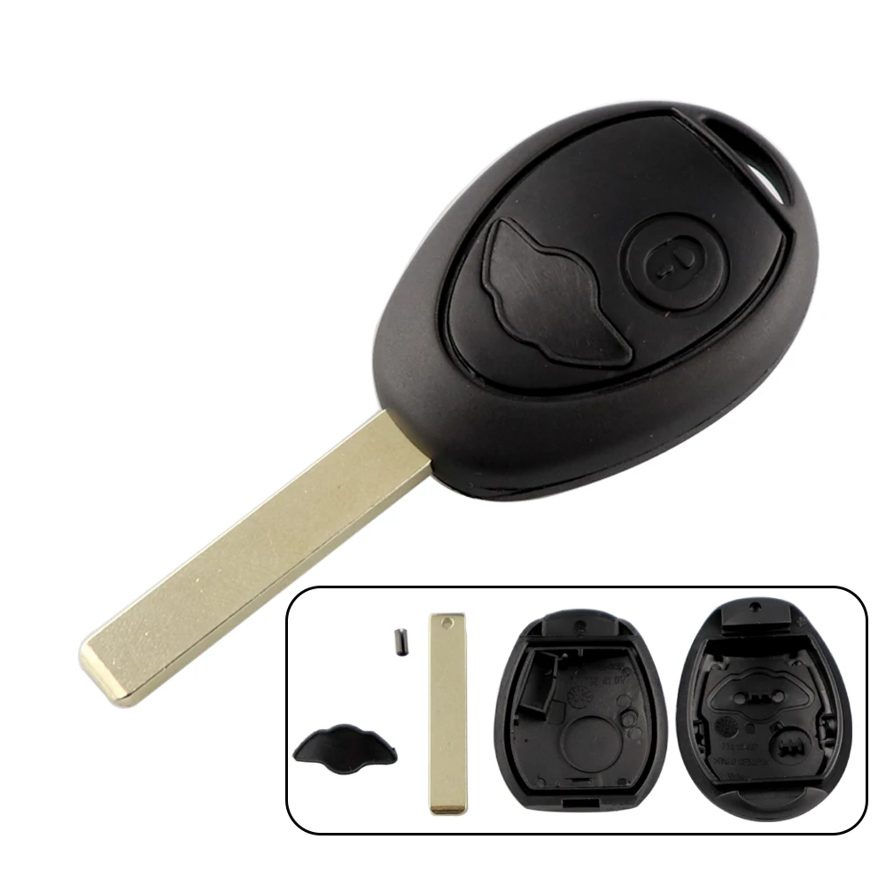 YIQIXIN For BMW Mini Cooper S R50 R53 Rover 75 2002-2005 Smart Remote Car Key Shell Cover Case Fob 2 Button Blank Uncut Blade