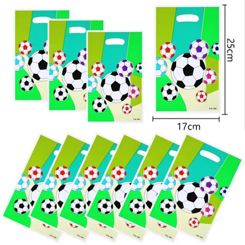 10pcs/lot Football Theme Kids Boys Favors Happy Birthday Party Gifts Surprise Candy Bags Decorations Loot Bags