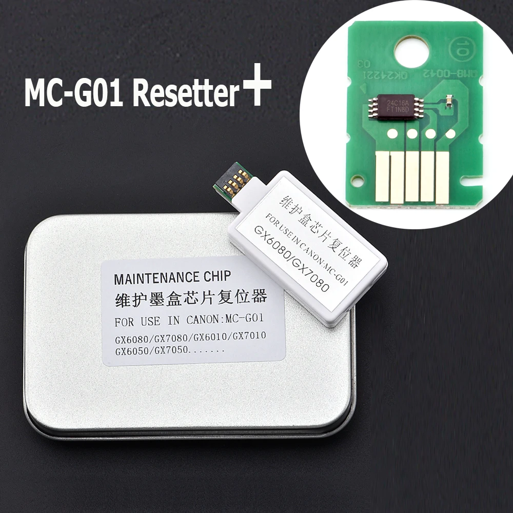 MCG01 Maintenance Box Chip Resetter MC-G01 Resetter with One Chip For Canon GX6010 GX7030 GX6020 GX7020 GX6030 Printer