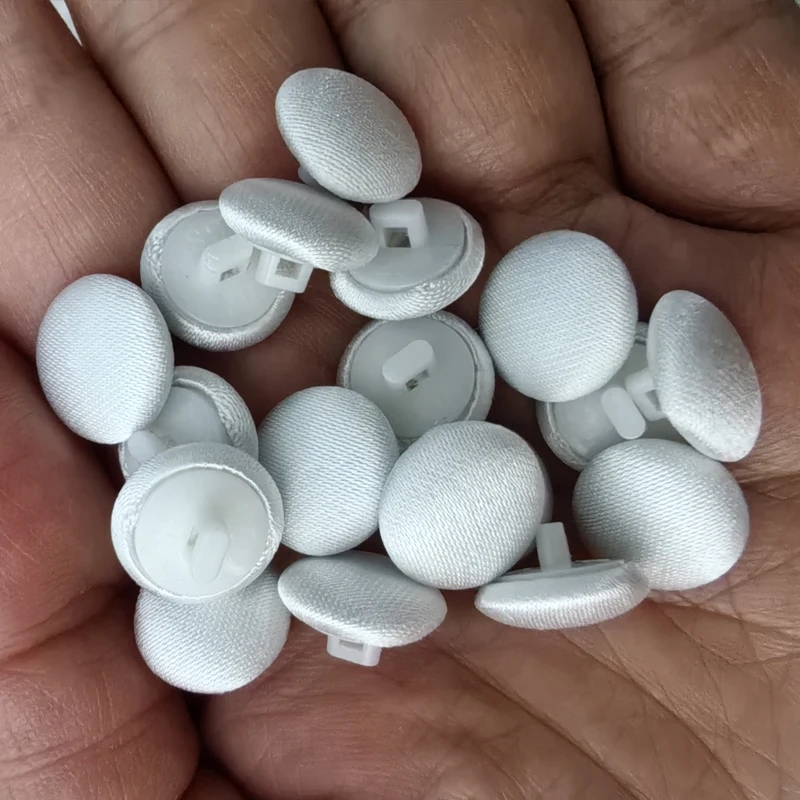 50 Piece Satin Buttons Wedding Jacket Replacement Adjustable Wedding Dresses DIY Button