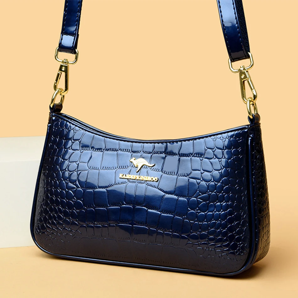 New Fashion Patent Leather Shoulder Bags Vintage High Quality Women Purses and Handbags Elegant Female Croosbody Messenger Bag