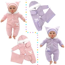 baby doll clothes Red Hooded Clothes pants shirt fit for 43cm Baby reborn Dolls boy Clothes for 18