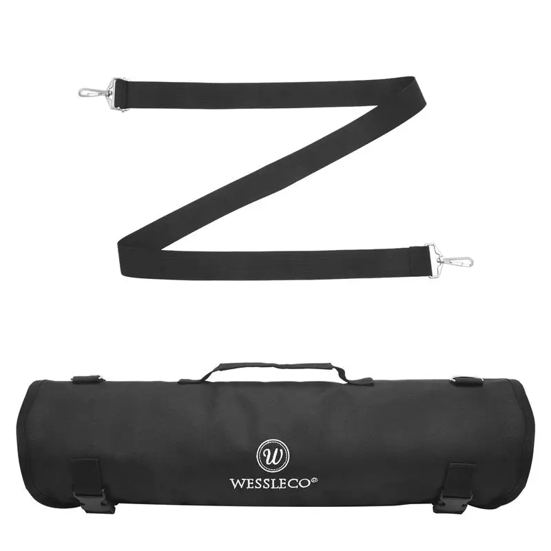 WESSLECO Knife Bag Nylon Chef Roll Bag With 8 Pocket For Kitchen Accessories Portable Knives Case Holder-N37R