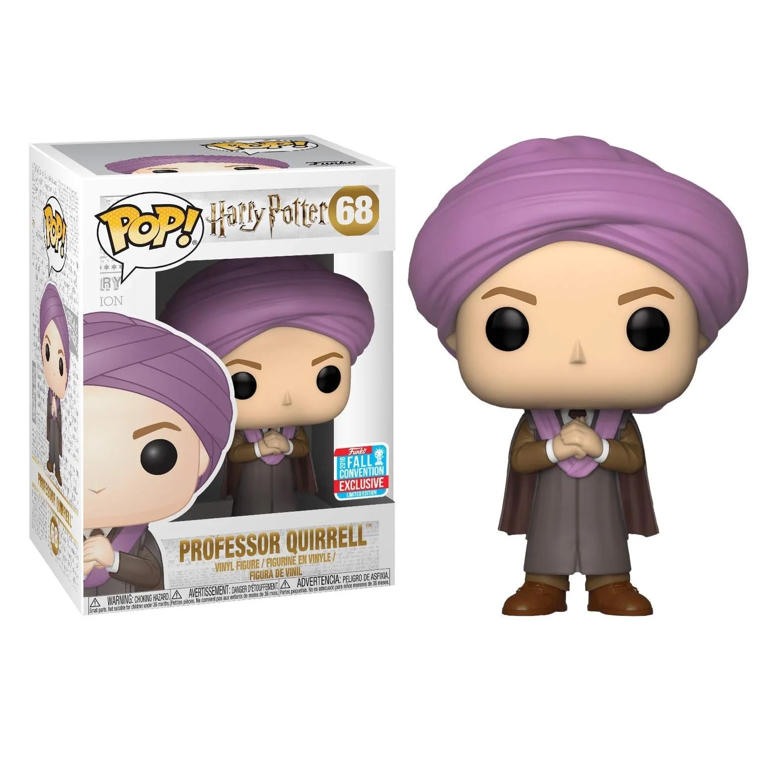 FUNKO POP Profesor Harri Potter Quirrell 68 #   Figura de vinilo Fall Convention edición limitada colección Exlusive juguetes de modelos de regalo