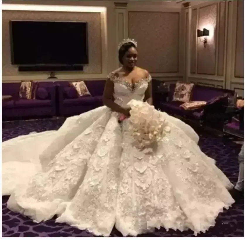 

Свадебные платья с открытыми плечами по индивидуальному заказу, Vestido De Noiva, бальное платье со шлейфом, милое пышное свадебное платье больших размеров