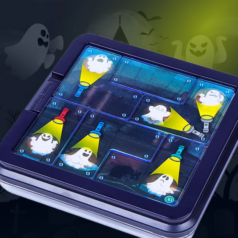 Cartoon Capturing Ghosts Board Game 60 Challenges Children Education Learning toys Spatial Direction Logic Thinking Training