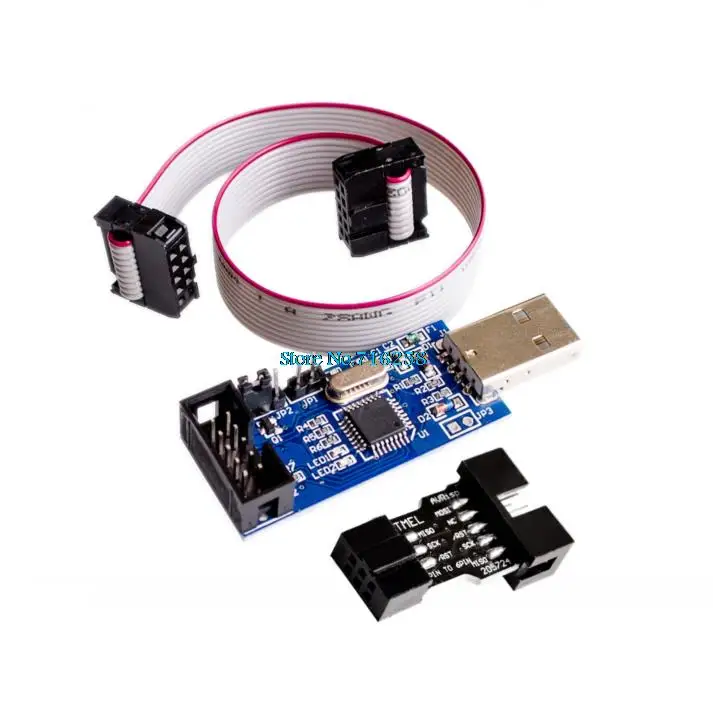 2 sztuki = 1 szt. Programator AVR USB do USB USB USBISP ISP Bootloader nowy + 1 szt. ADAPTER od 10 do 6pin