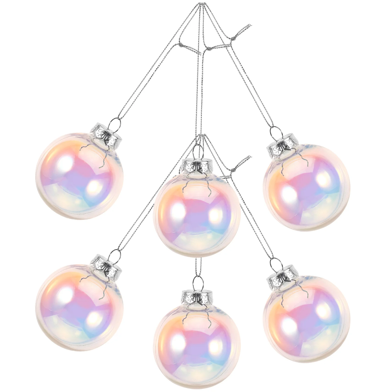

6Pcs Christmas Ball Hanging Xmas Tree Ornaments Plastic Xmas Decoration 6cm Holiday Decor Christmas Balls