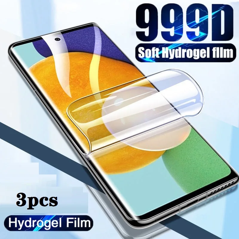 3Pcs Hydrogel Film For Xiaomi Poco X3 Pro F3 M3 M4 11T 12T Pro Screen Protector For Redmi Note 11 10 9 8 Pro 9C 9s 8T 9T 9A 10s