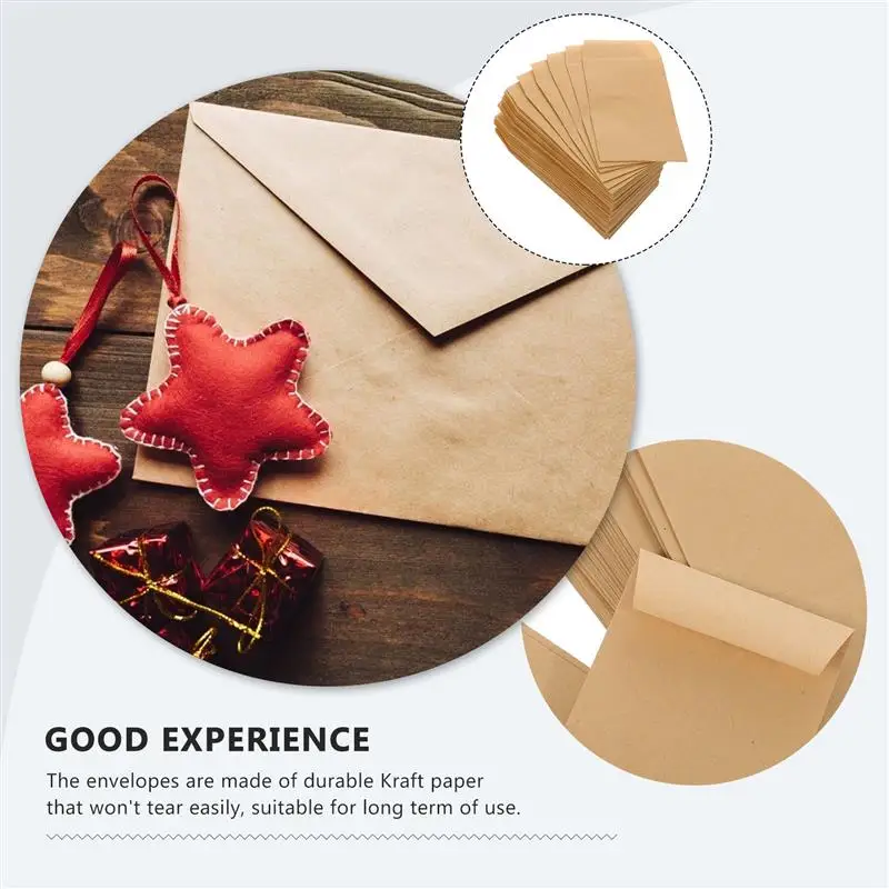 100 Pcs Seed Envelope Money Bag Kraft Paper Envelopes Gift Card Envelopes Kraft Paper Saving Coin Key For Storing Small Items