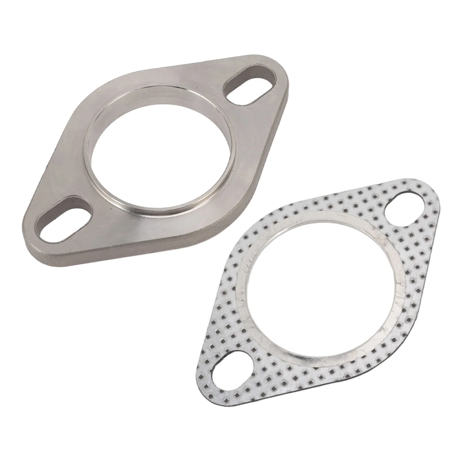 2 Bolts 2in Exhaust Flange Connection Kit Stainless Steel for Exhaust Downpipe Catback Headers
