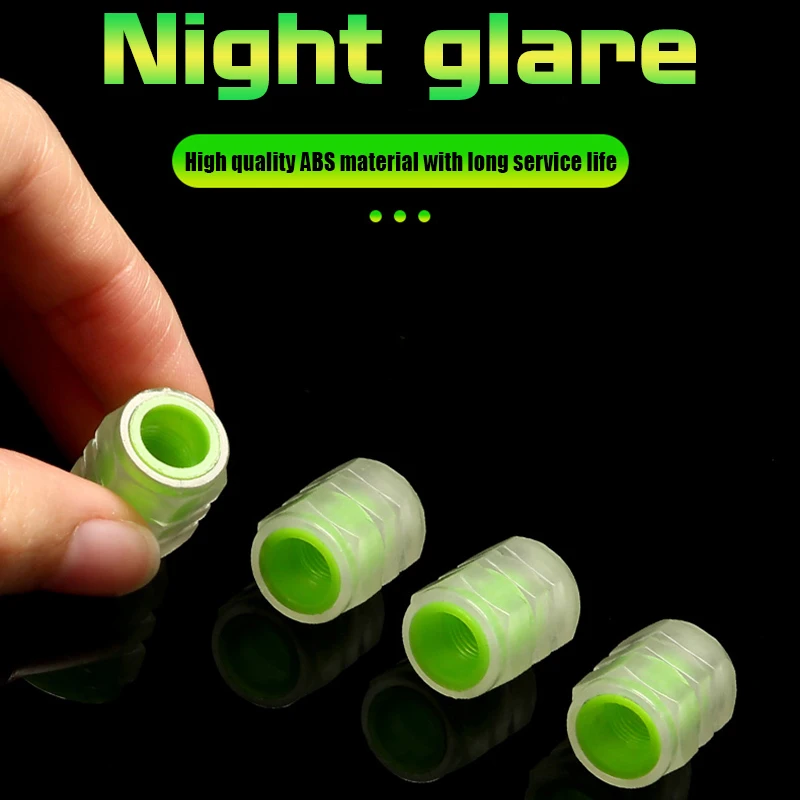 4 قطعة سيارة مضيئة الإطارات صمام قبعات الإطارات الفلورسنت اكسسوارات ل تسلا رودستر نموذج 3 Y S X Juguete لفائف Bonina Cybertruck #5