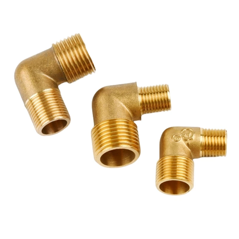 1/8 1/4 3/8 1/2 3/4 1 Brass Male Thread Elbow Connector 90 Deg Brass Elbow Pipe Fitting Connector Coupler For Water Fuel Copper