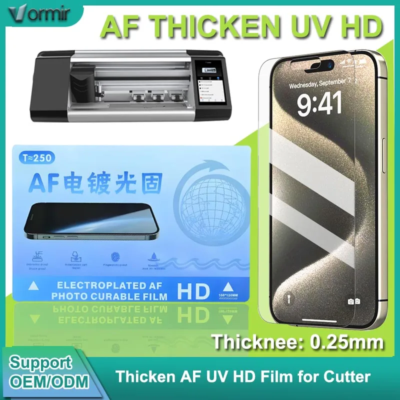 

VORMIR 250um AF UV Mobile Phone Screen Protector for Hydrogel Cutting Machine HD Matte Privacy Blueray Curved Screenguard Film