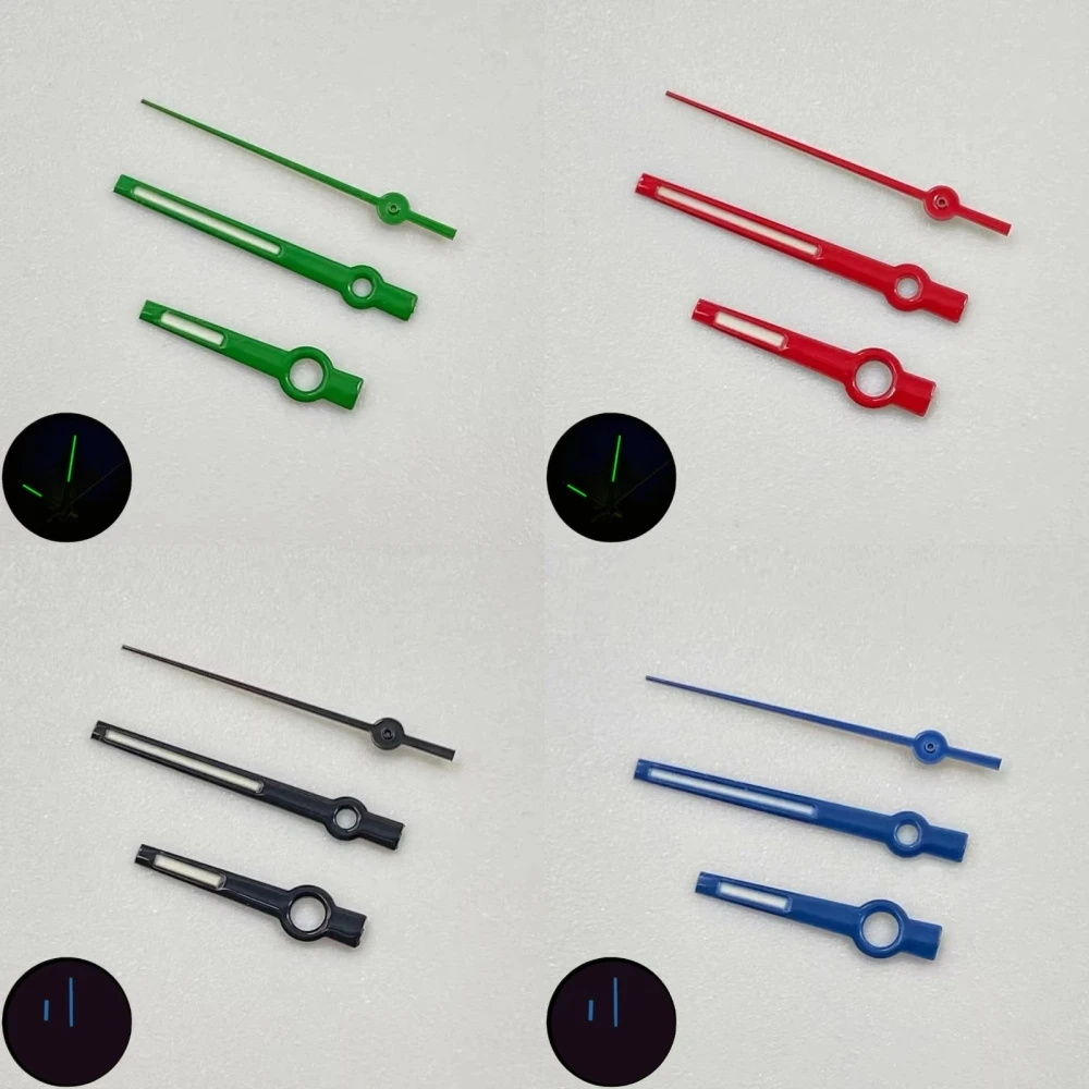 NH35 Hands 8mm 12mm 12.5mm Watch Hands Blue Green Luminous Watch Pointers for Oyster Style NH70/NH36/4R/7S Movement Accessories