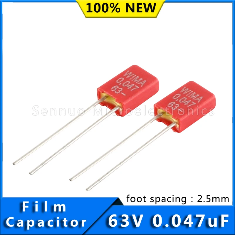 5/10pcs New German WIMA Film Capacitor MKS2 63V 0.047UF 63V 473 Pitch 2.5mm Audio Infinity Capacitor Film Capacitors