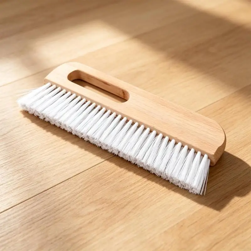Wall Covering Smoothing Brush with Wide Body, Dense Straight Brush Row, and Handle for Applying Traditional Wall B03E