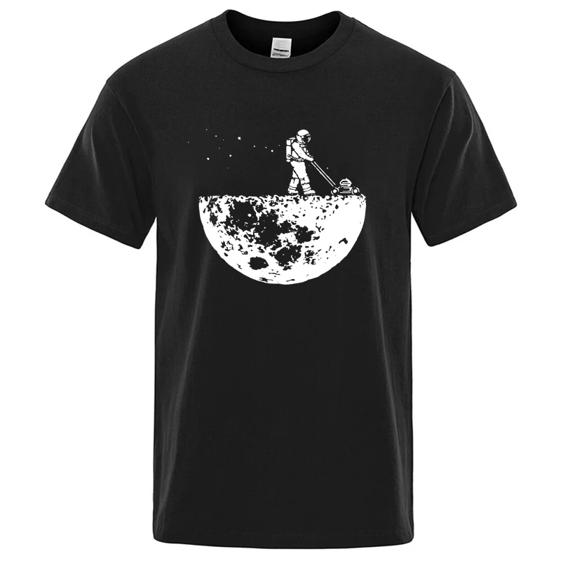 Mannen T-shirt Hoge Kwaliteit Grappige Katoenmix Lunar Cleaner Printing Casual Cool Losse O-hals Mannelijke voor MenT-shirt Hip Hop Tees