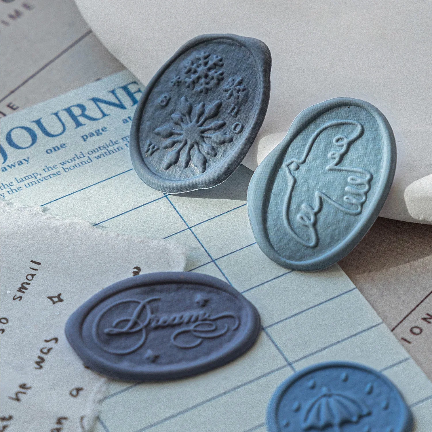 4 Style Paper to paper mailing Series Sticker Vintage PVC foam Imitation fire paint Decoration Scrapbooking Collage Stickers