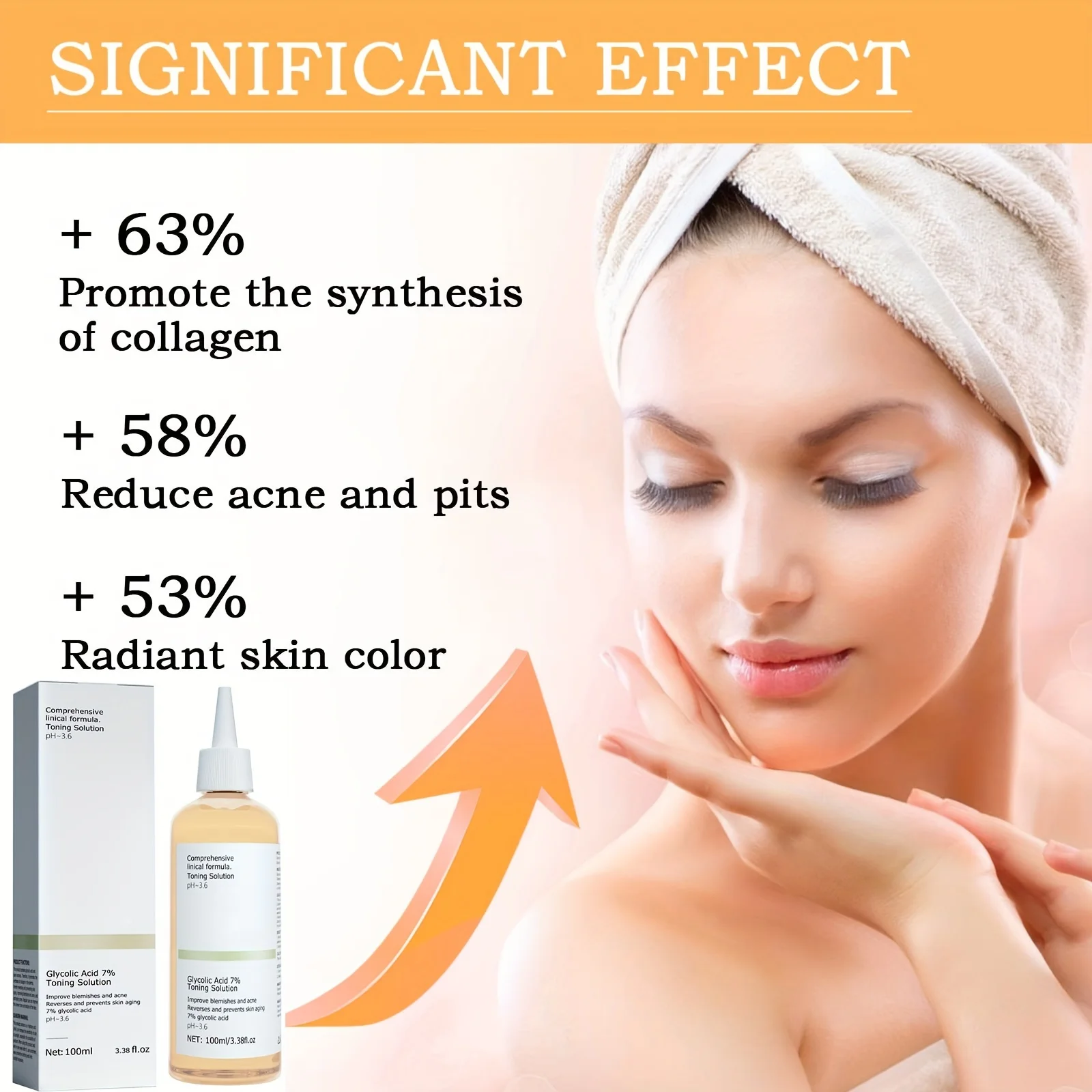 Glycolic Acid 7% Toning Solution To Remove AcnebFace Skin Care Moisturizing Skin Rejuvenating Deep Hydration Lotion Toner Facial