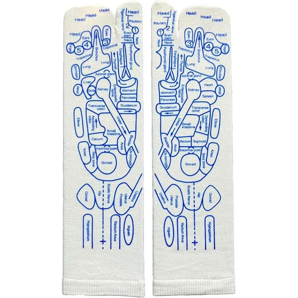 

Relieve Tired Feet Reflexology Socks Massage Stick Foot Pain Relief Foot Massage Socks Reusable with Massage Tool