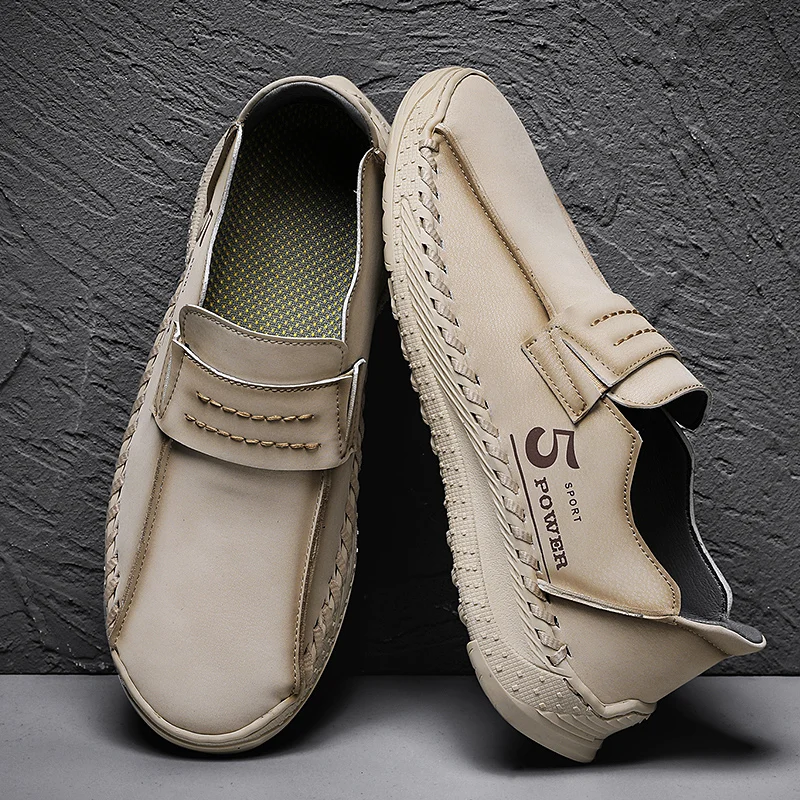 

Men's handmade casual shoes Comfortable Classic Adult Quality Style Work and Fashion Office 38-46 Flat bottomed street New