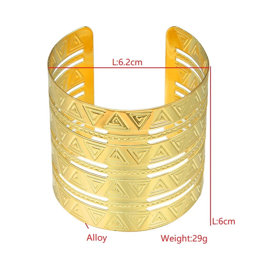 

Egyptian Exaggerated Embossed Texture Bracelet Metal Bracelet Jewelry DD10094