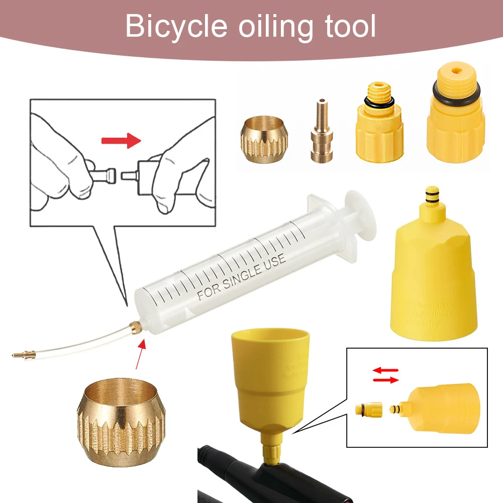 Bike Disc Brake Bleed Set Brake Bleed Kit Bike Brake Repair Tools Hydraulic Mineral Oil Bleed Kit for Mountain Bike Road Bike