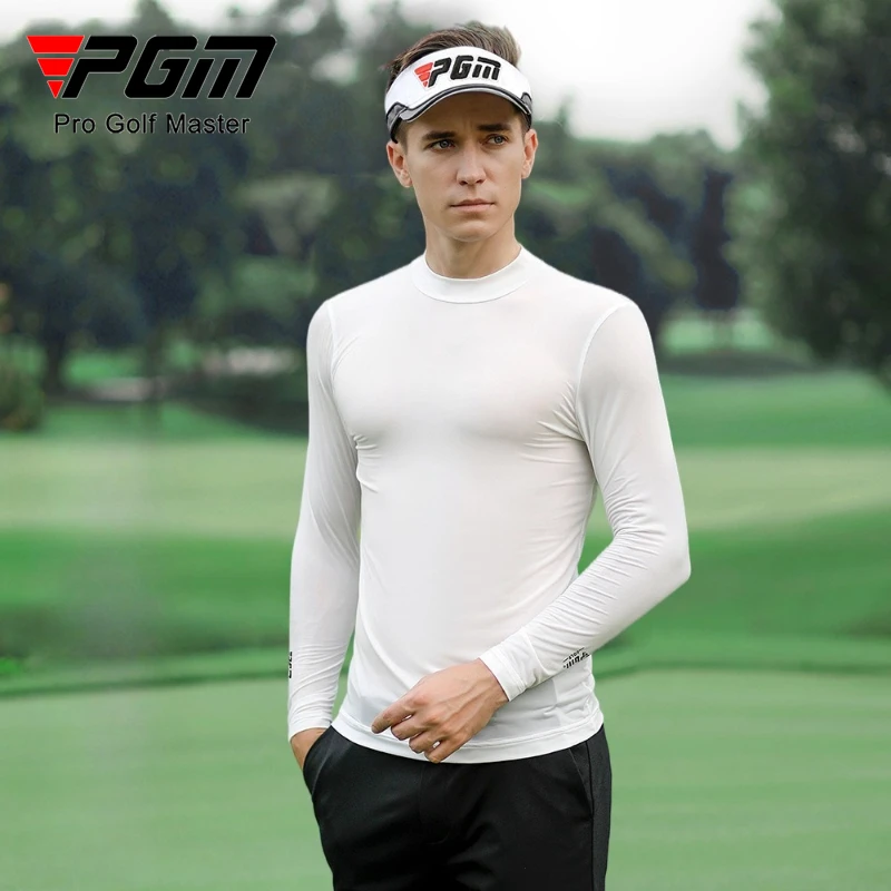 PGM Golf Men Long Sleeved T-shirt Summer Ice Silk Breathable Base Shirts Clothing YF202