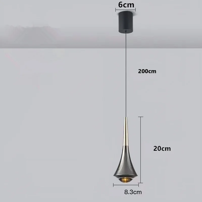 Lampe LED Suspendue au Design Nordique Moderne et Simple, Luminaire Décoratif d'Nik, Idéal pour une Chambre à Coucher, un Bar, un Salon ou un Couloir