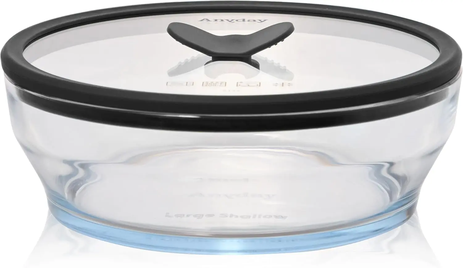 

Стеклянный контейнер для хранения продуктов на 7 чашек с вентилируемой крышкой, пригодный для разогрева в микроволновой печи и с возможностью штабелирования